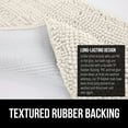 thumbnail image 6 of GORILLA GRIP Chenille Bath Rug 24x17, Rubber Backing Quick Dry Washable Microfiber Mats, Ivory, 6 of 10
