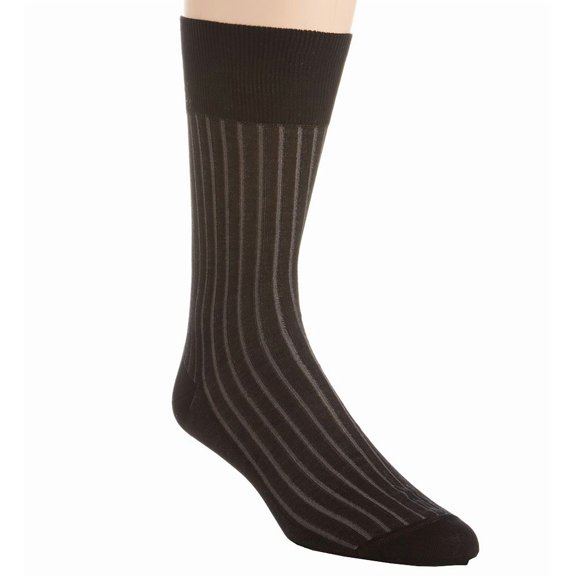 Falke Men's Socks - Shadow, Socks, Cotton, Logo, Long, Unicoloured Black/Grey 43-44