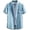 j64-Sky Blue, variant on LIIPEE Summer Washed Denim Shirt For Men Short Sleeve Turn Down Collar Button Up Shirts Male Comfortable Breathable Lightweight Tops,XXL