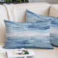 thumbnail image 2 of Vintage Blue Pillow Covers 12"x20", Retro Blue Ombre Modern Abstract Art Soft Brushed Microfiber Breathable Throw Pillow Covers, Decorative Pillowcase with Zipper for Couch Sofa Bedroom Living Room, 2 of 9