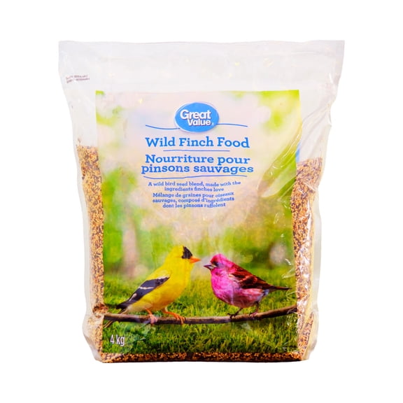 Great Value Graines pour Oiseaux Sauvages Roselins Sauvages 4KG