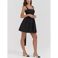 thumbnail image 3 of ZAXARRA Robe Plissée Sans Manches pour Femmes Couleur Unie Bandage Dos Nu Robe de Soirée Ligne A pour Cocktail Plage Club Mode Urbaine, 3 of 6