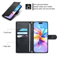 thumbnail image 3 of Leather Case For Samsung Galaxy A57 5G 6.7",Embossed Totem Wallet With Card Holder,Wristband, Shockproof Kickstand Magnetic Cover,Black,For Galaxy A57 5G, 3 of 6