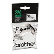 Brother International Corp. BRTM231 Nonlaminated Lettering Tape- .50in. Size- Black-White
