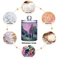 thumbnail image 6 of Yayeee 2 Pack Qtip Holder Bathroom Cotton Swab Canister with Lid Clear Dispenser Set, Green Night Deer, 6 of 6