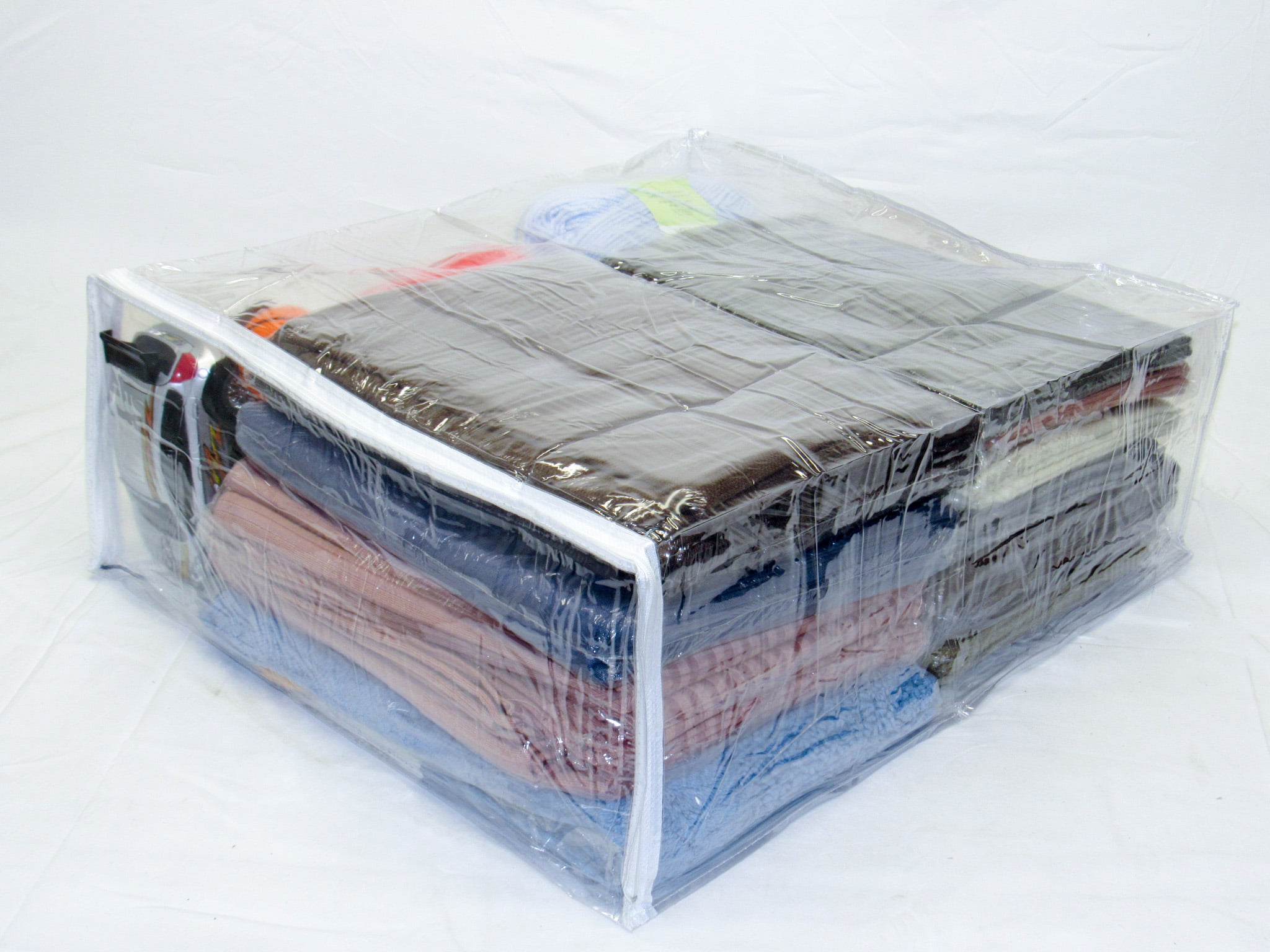 Clear Zippered Storage Bags, See Thru Transparent Totes with Handles, Heavy  Duty & Waterproof, Inches - Kroger