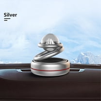 Solar Rotating Car Ornaments, Aluminum Star Suspension, Solar-Powered Car Aromatherapy Freshener, Rotating Fragrance, Crystal Ball Decoration for Car Interior