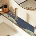 thumbnail image 2 of Yayeee Faucet Mat for Kitchen Sink 14.7" Diatomite Long Splash Guard Pad, Blue Earth, 2 Pack, 2 of 7