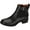 Black, variant on Gentle Souls by Kenneth Cole Womens Best Buckle Suede Chelsea Boots Black
