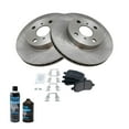 thumbnail image 2 of TRQ Front Metallic Brake Pad & Rotor Kit w/Fluids for 98-02 Toyota Corolla Prizm BKA17814, 2 of 5