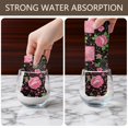 thumbnail image 4 of 2 Pcs Pioneer Flower Floral Print Pattern Kitchen Towels, Funny Microfiber Dish Towel Set, 18" X 26" Tea Towels, 4 of 6