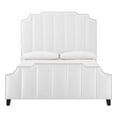 thumbnail image 5 of Modway Lucille Queen Performance Velvet Platform Bed, White, 5 of 10
