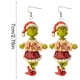 thumbnail image 2 of Grinch Earrings Christmas Grinch Ornaments 1 Pair Cute Cartoon Earrings Gift For Women Girl Birthday/Valentine's Day/Anniversary, 2 of 5