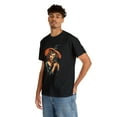 thumbnail image 6 of Halloween Witch with Black Cat Unisex Heavy Cotton Tee T-Shirt, 6 of 12