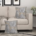 thumbnail image 4 of Silver Gray Leaf Pillow Covers 16X16 Inch Summer Tropical Monstera Leaves Plant Decorative Pillow Cases Set of 2 Botanical Cotton Linen Throw Pillows Modern Home Decor For Couch Cushion Outdoor, 4 of 6