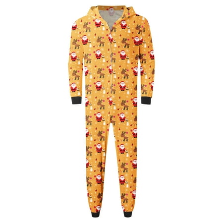

Matching Christmas Pajamas for Family Pajama Set Fashion Patchwork Cute Santa Reindeer Print Plaid 2 Piece Long Sleeve Loose Christmas Jumpsuit Outfits