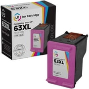 LD Remanufactured Replacement for HP 63XL F6U63AN High Yield Color Ink Cartridge for ENVY 4520, 4511, 4512, 4526 & HP OfficeJet 3830, 3831, 3832, 3833, 3834, 4650, 4652, 4654, 4655