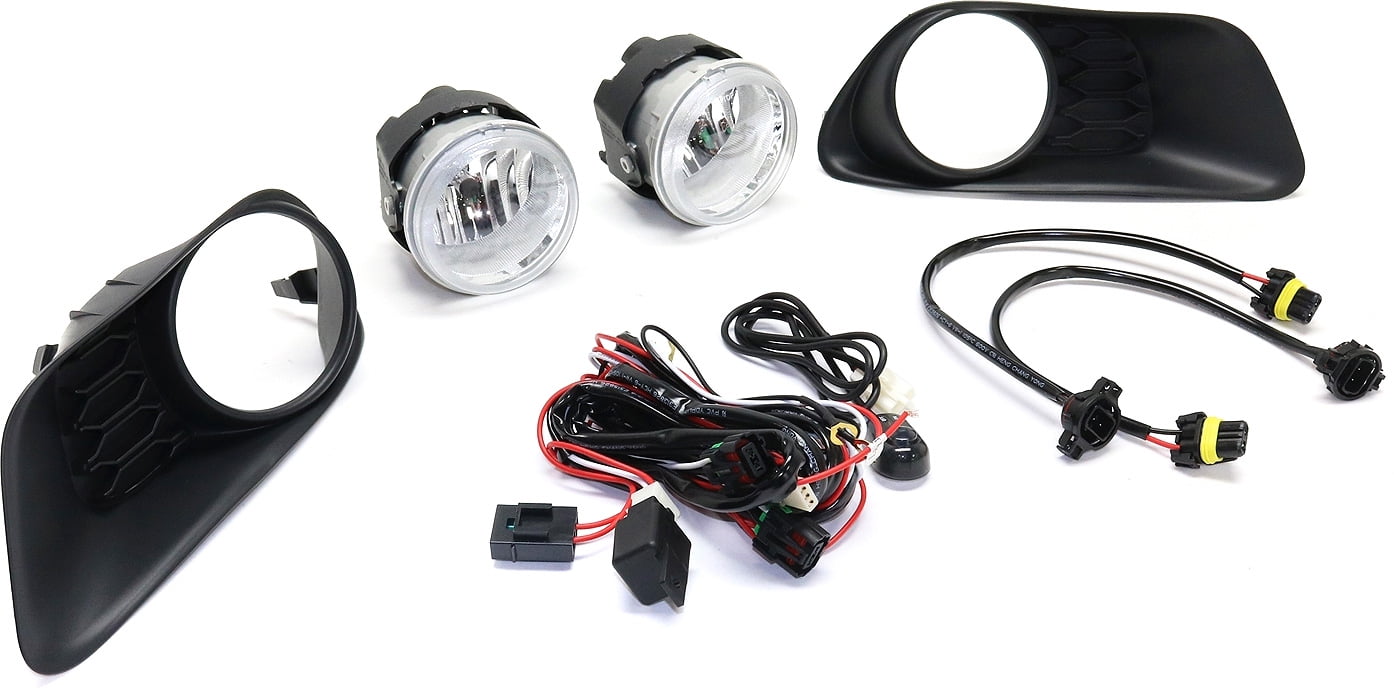 Replacement STYDG1216FL1 Fog Light Compatible with 2011-2019 Dodge Grand Caravan Front, Left Driver and Right Passenger With bulb(s)