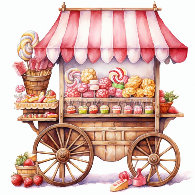 5D DIY Taladro Postres Carrito 30x30cm Rosa