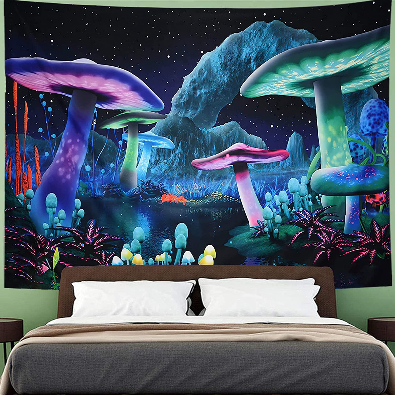Colorful Brain Wall Hanging Tapestry Psychedelic Bedroom Home Poster 
