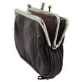 thumbnail image 3 of Silver Fever Leather Coin Purse with Kisslock Closure - Gift Box 3.55.5", Wine-2Entry, 2Pocket, 3 of 5