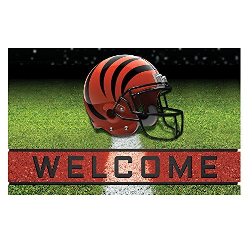 FANMATS 19939 Team Color 18 x 30 Crumb Rubber Cincinnati Bengals Door Mat