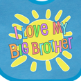 thumbnail image 4 of Inktastic I Love My Big Brother Sun and Rainbow Letters Boys or Girls Baby Bib, 4 of 4