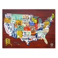 thumbnail image 1 of Trademark Fine Art 'License Plate Map USA' Canvas, 1 of 3