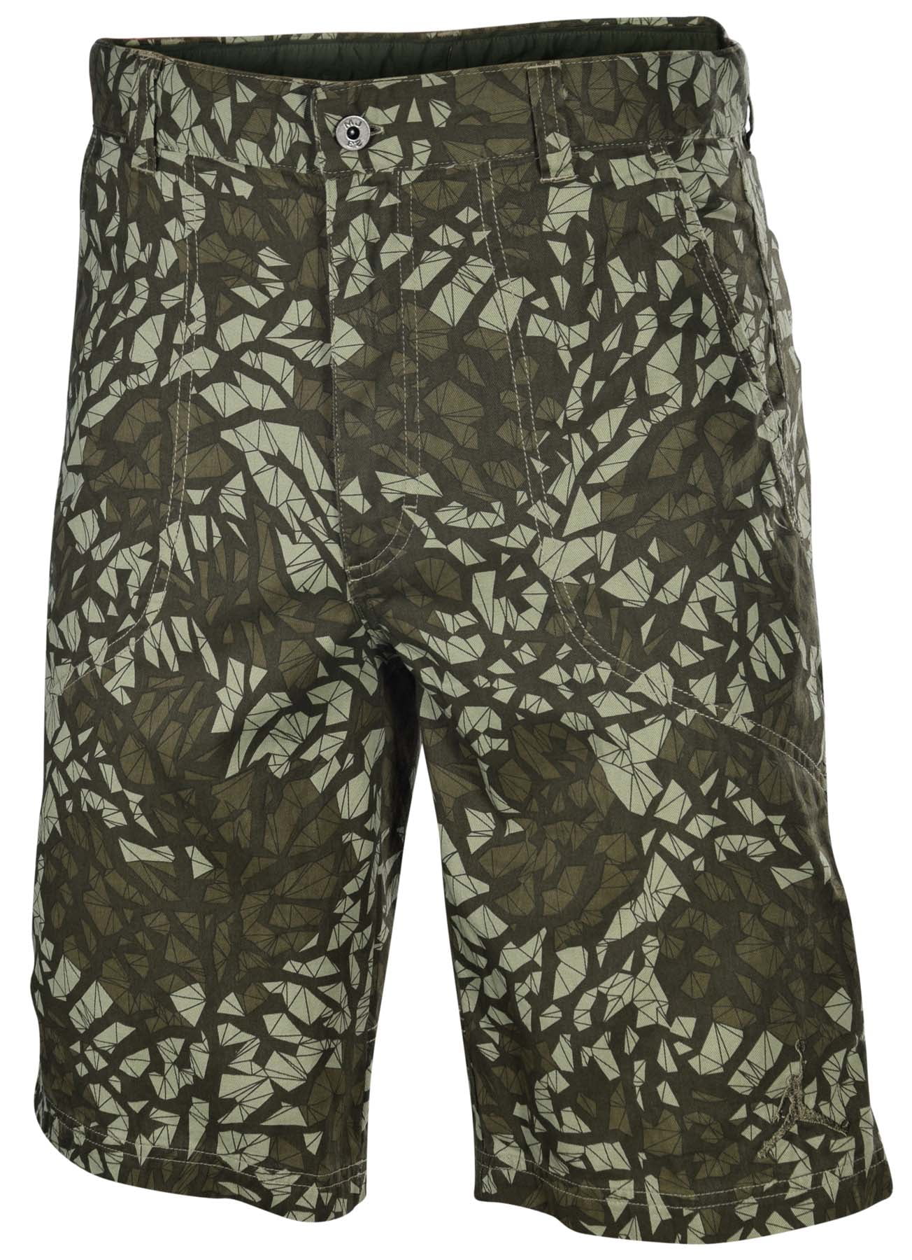 Mens Cargo Shorts Elephant Pattern Adjustable Shorts