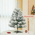 thumbnail image 1 of Aqestyerly Snow Flocked Christmas Tree Artificial Pine Tree With Metal Stand 200 Tips Hinged Easy Installation Xmas Decor HWRETIE, 1 of 2