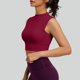 thumbnail image 5 of Basic White Tank Top Mujeres de Cuello Alto de Malla de Doble Cara Que Absorbe Golpes Yoga Top, Body Shaping Tank Tops para Mujeres con Taza Fija, 5 of 9