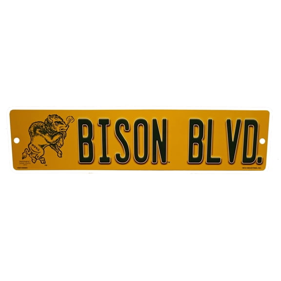 North Dakota State Bison Blvd. NCAA 16" Street Sign for garage, office, man cave or any wall