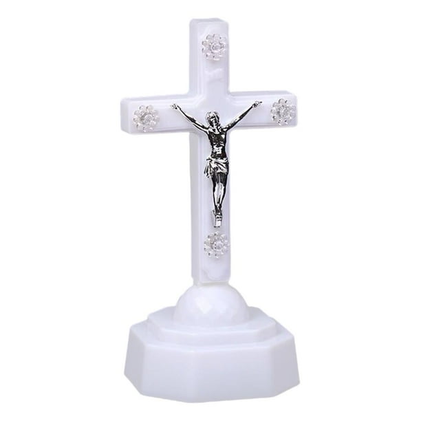 3D Jesús LED Luz De Neón Escultura Lámpara Colgante Para Decoración De Iglesia Blanco Sunnimix Luz de la cruz de Jesús