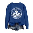 thumbnail image 6 of Women's Sweatshirt Class Of 2026 Graduation Graphic Crew Neck Long Sleeve Pullover Raglan Top Streetwear Hoodie Alternative, 6 of 7