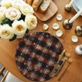thumbnail image 2 of Round Placemats Snowflakes 15 inch Set of 4 Table Mats for Dining Table Plaid Striped Heat Resistant Non-Slip Kitchen & Home Decorative Place Mat Set, 2 of 8