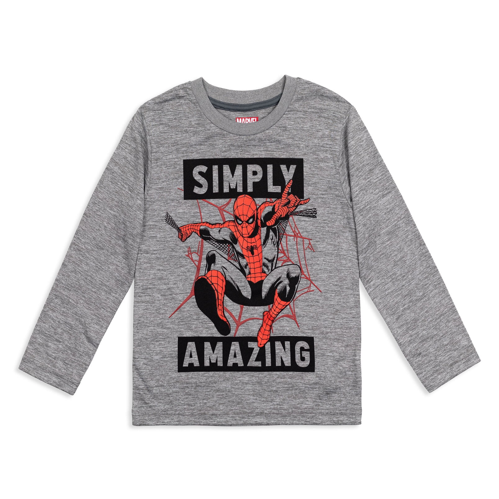 Marvel Avengers Spider-Man Iron Man Captain America Little Boys 4 Pack Athletic Long Sleeve T-Shirts Little Kid to Big Kid