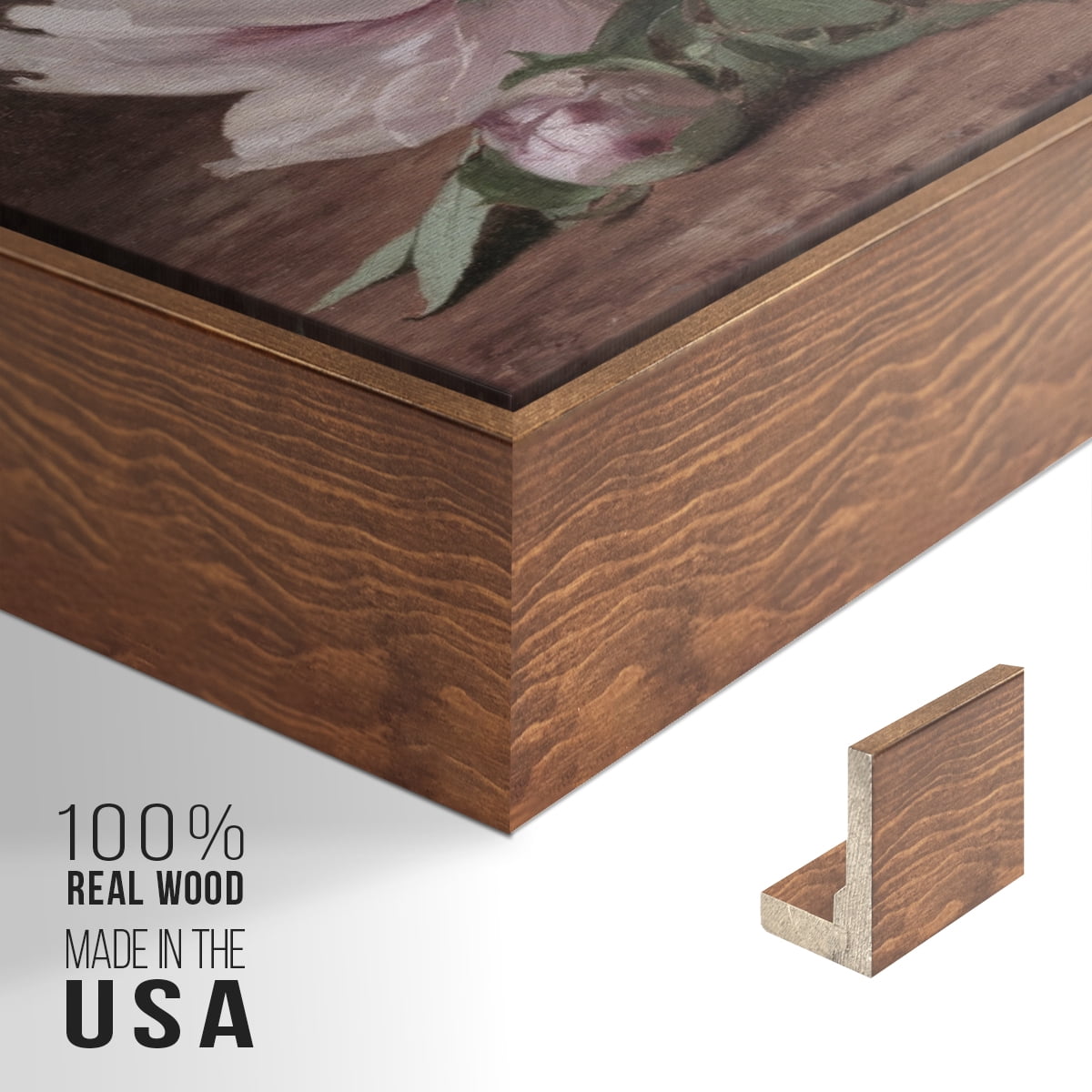 Vintage Botanical Print-XXXVI By Wexford Home Framed in Walnut Wood Gallery Wrapped Canvas 17 in. x 25 in.