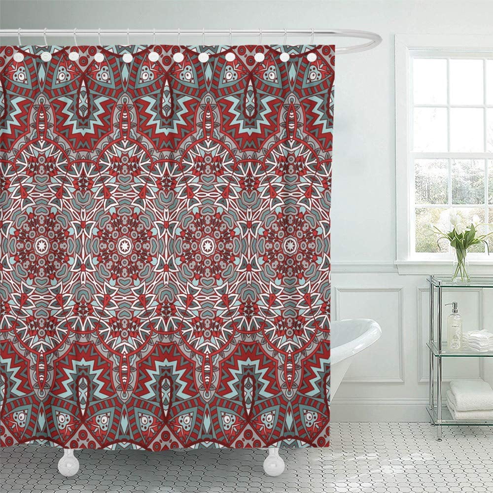 PKNMT Red Medallion Ethnic Abstract Festive Pattern Ornamental Batik