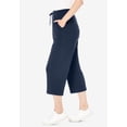 thumbnail image 3 of Woman Within Plus Size Petite Sport-Knit Pull-On Capri Pants, 3 of 6