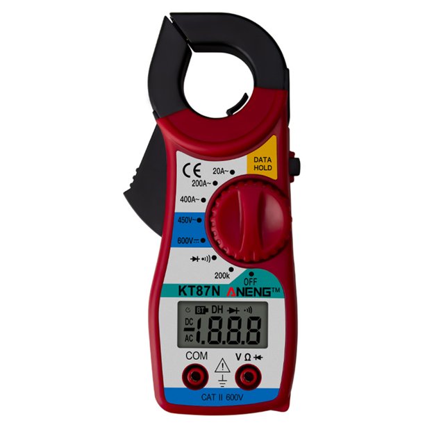 Amp Clamp Meter 0.7M Probador de voltaje de cable para medición de voltaje (rojo)