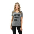 thumbnail image 2 of Thread Tank Coffee Saves Bro Women's Relaxed V-Neck T-Shirt Tee Heather Grey Small, 2 of 4