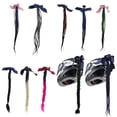 thumbnail image 3 of koolsoo Black Helmet Ponytail/s Motorcycle Braid Helmet Hair with Suction Cup, 3 of 8