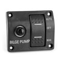 thumbnail image 3 of 3 Way Bilge Pump Switch Panel Auto Off Manual 12V 24V with LED Indicator Built In 15A Circuit Breaker, 3 of 5