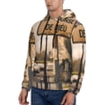 thumbnail image 3 of Kdxio Rustic French Signpost Print Mens Casual Hooded Collar Drawstring Hoodies Pullover Sweatshirts Casual Long Sleeve Shirts-X-Large, 3 of 7