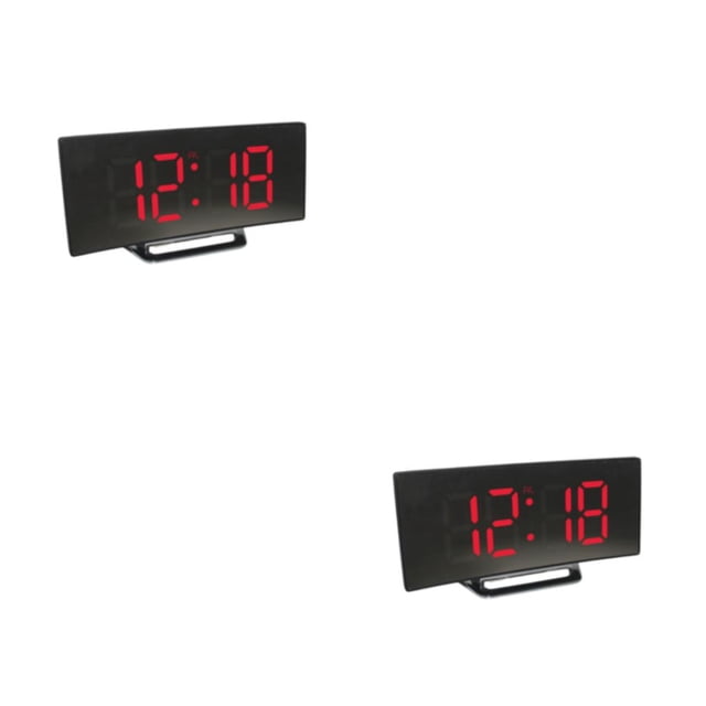 Matsuzay Despertador LED, espejo Digital, función de repetición, relojes, decoración del hogar, luz, mesita de noche, sala de estar, Rojo 2Conjunto