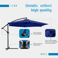 thumbnail image 3 of Lacoo 10-Foot Offset Hanging Polyester Market Outdoor Patio Umbrella with Steel Frame and Easy Tilt, Dark Blue, 3 of 7