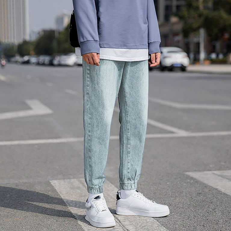 Sweatpants For Mens Drawstring Elastic Waist Pencil Pants Streetwear  Trousers Casual Jeans