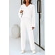 thumbnail image 4 of Conjunto de Ropa de Descanso para Mujeres PRETTYGARDEN Suéter Blanco de Cuello en V XXL, 4 of 8