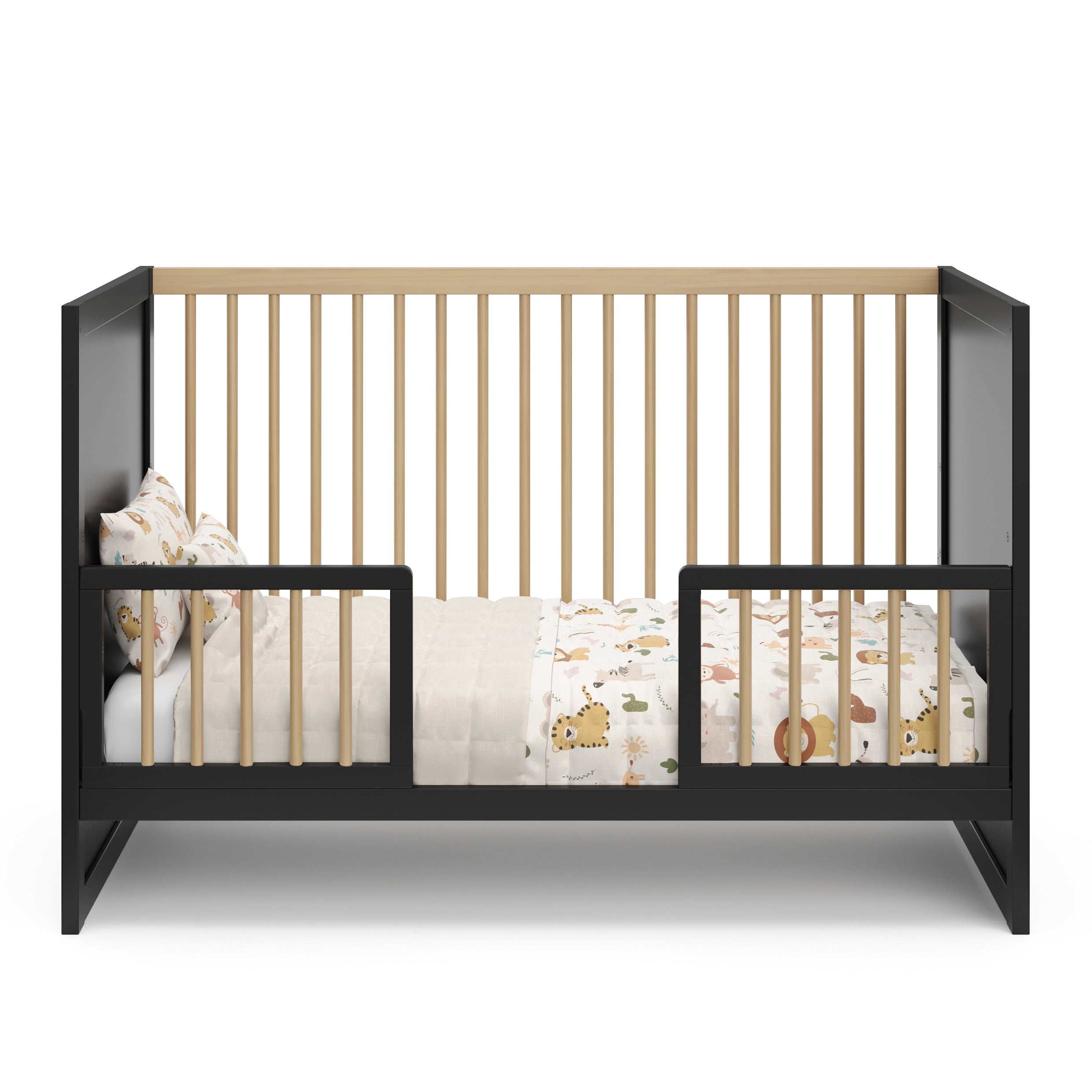 Graco Toddler Safety Guardrail Kit (Dowels), Black with Driftwood