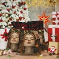thumbnail image 6 of KLL Whimsical Flower Crown Maiden for Christmas Gift Bag,Christmas Burlap Goody Gift Bags with Plaid Drawstrings for Xmas Presents Holiday Party Favor Treats Candy-Black, 6 of 8